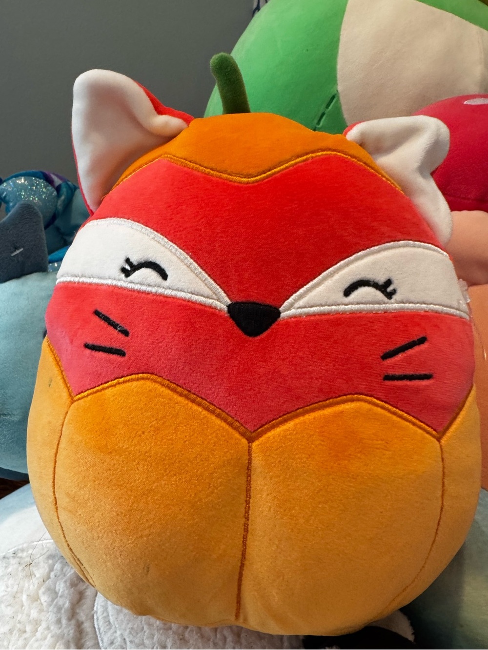Squishmallows Orange, Red & White Fox Plush